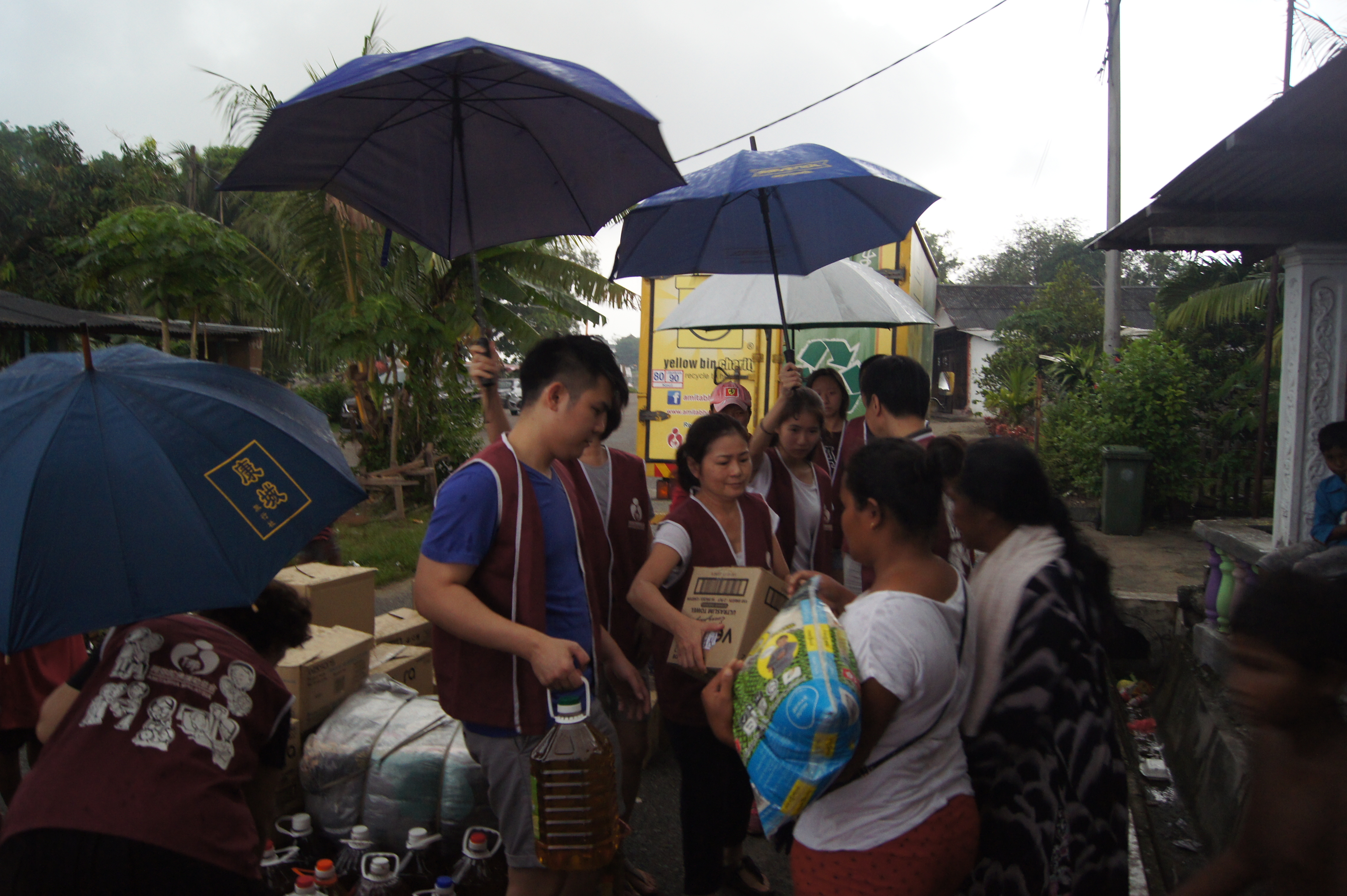 Yellow Bin disaster relief textile recycling campaign — recycle clothes donation Malaysia