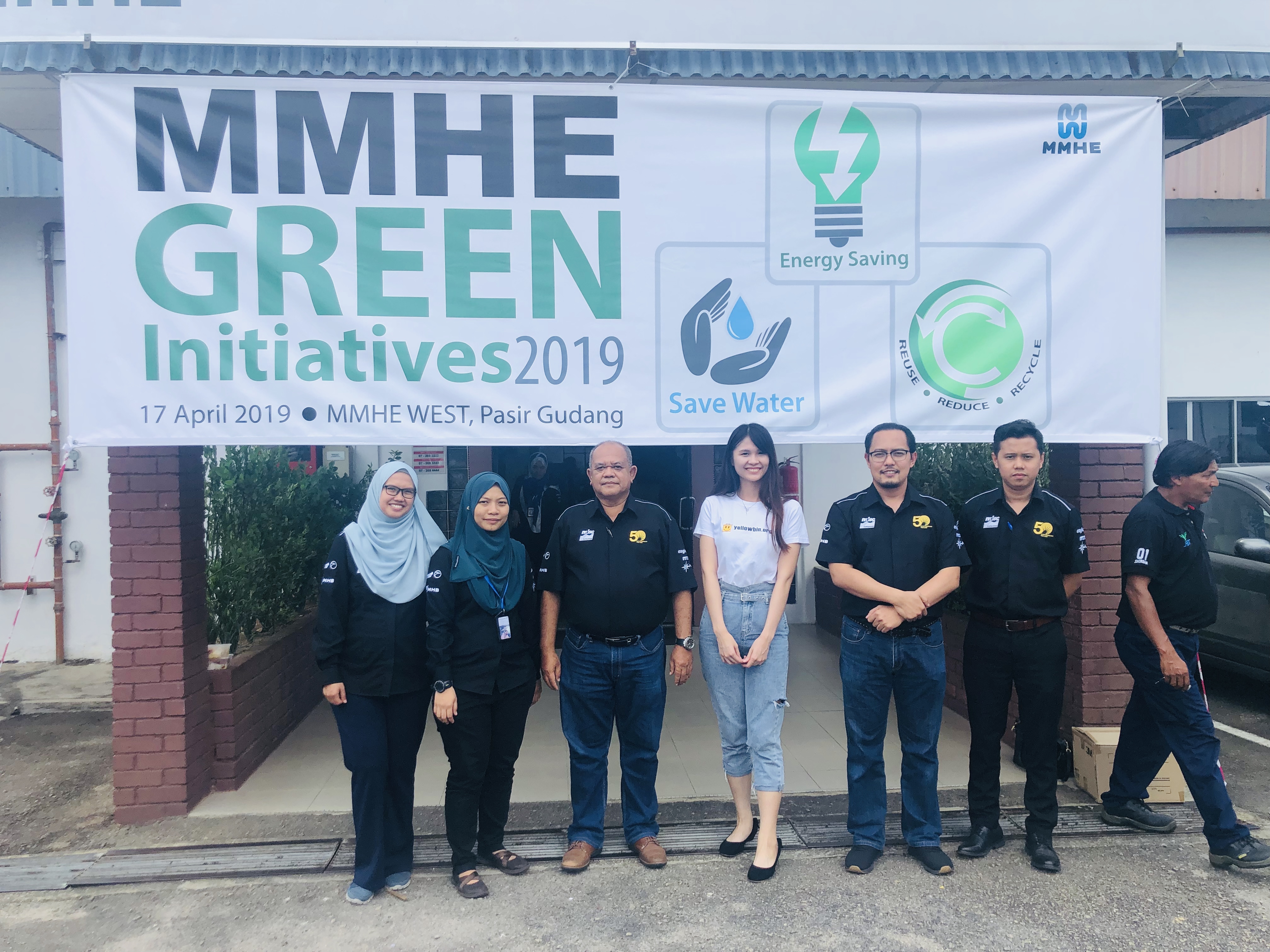 Yellow Bin textile recycling event at MMHE Green Campaign, Johor Bahru — kitar semula pakaian