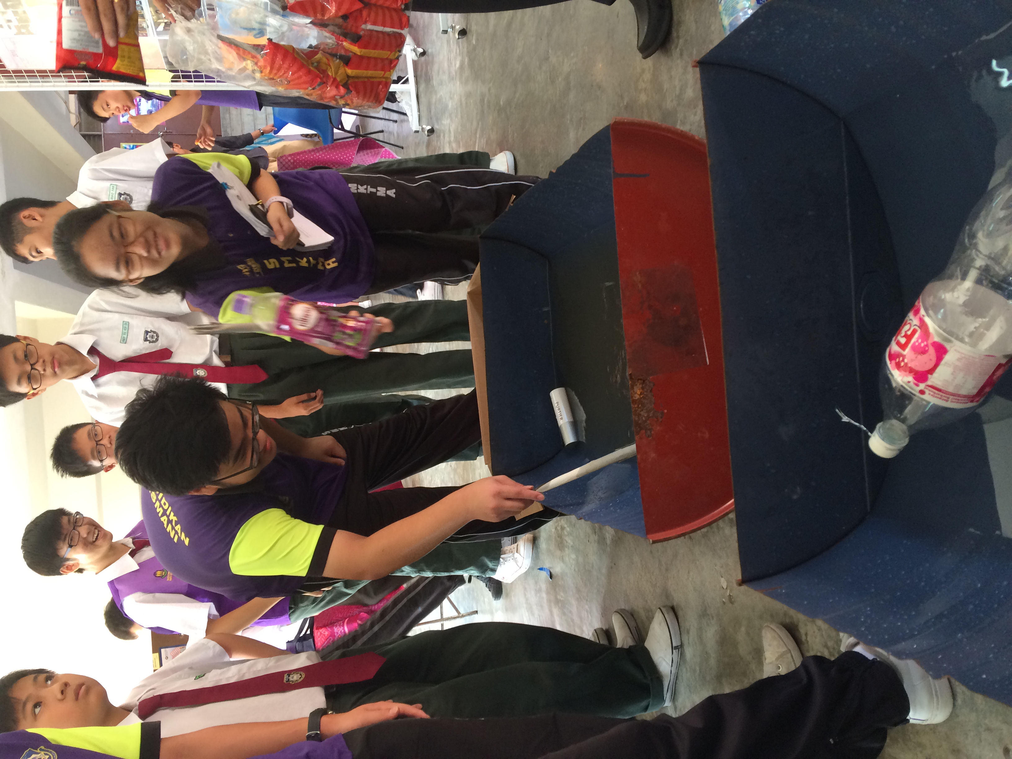 Yellow Bin textile recycling awareness event at SMK Mount Austin, Johor Bahru