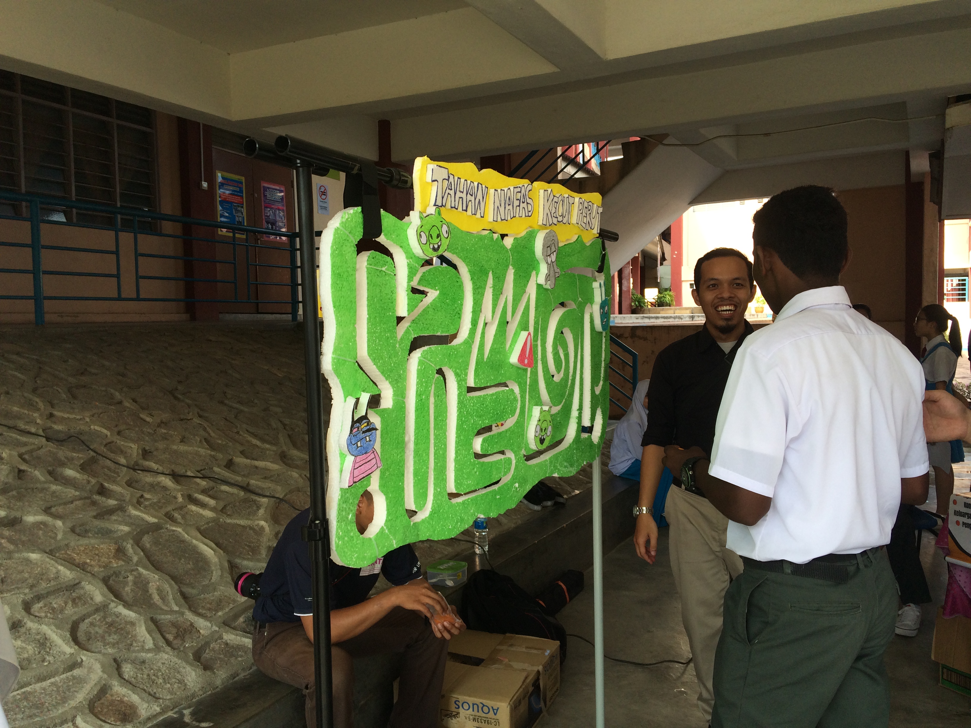 Yellow Bin textile recycling awareness event at SMK Mount Austin, Johor Bahru